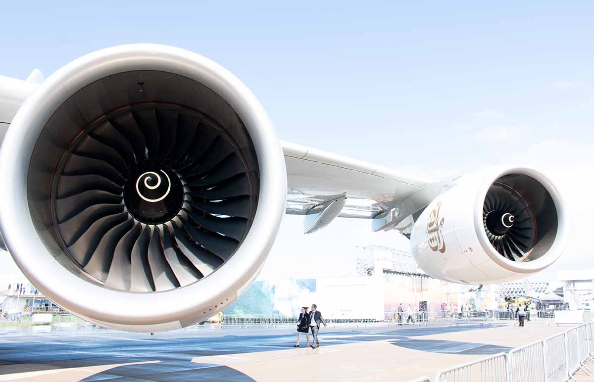 Turbinen des Emirates A380