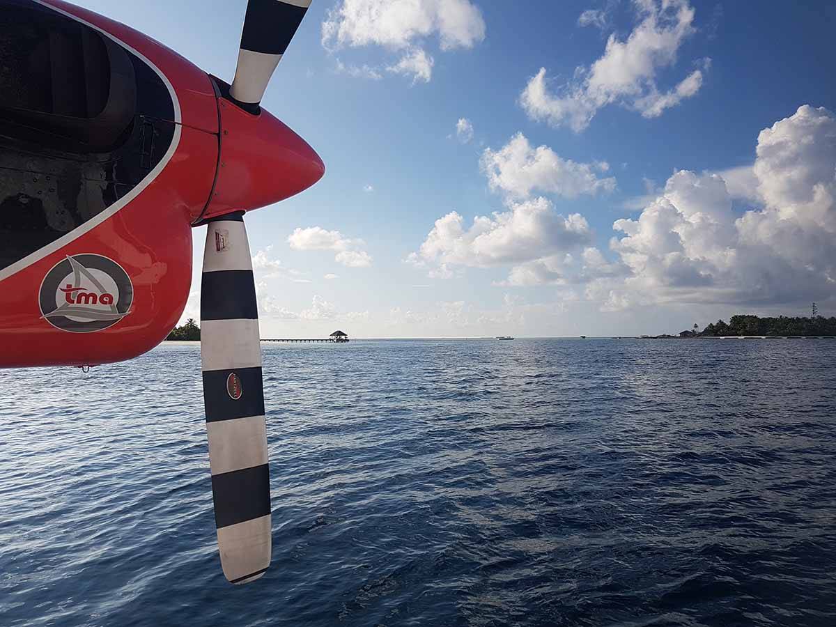Wasserflugzeuge sind auf den Malediven ein gängiges Verkehrsmittel. Foto: Ronald Keusch