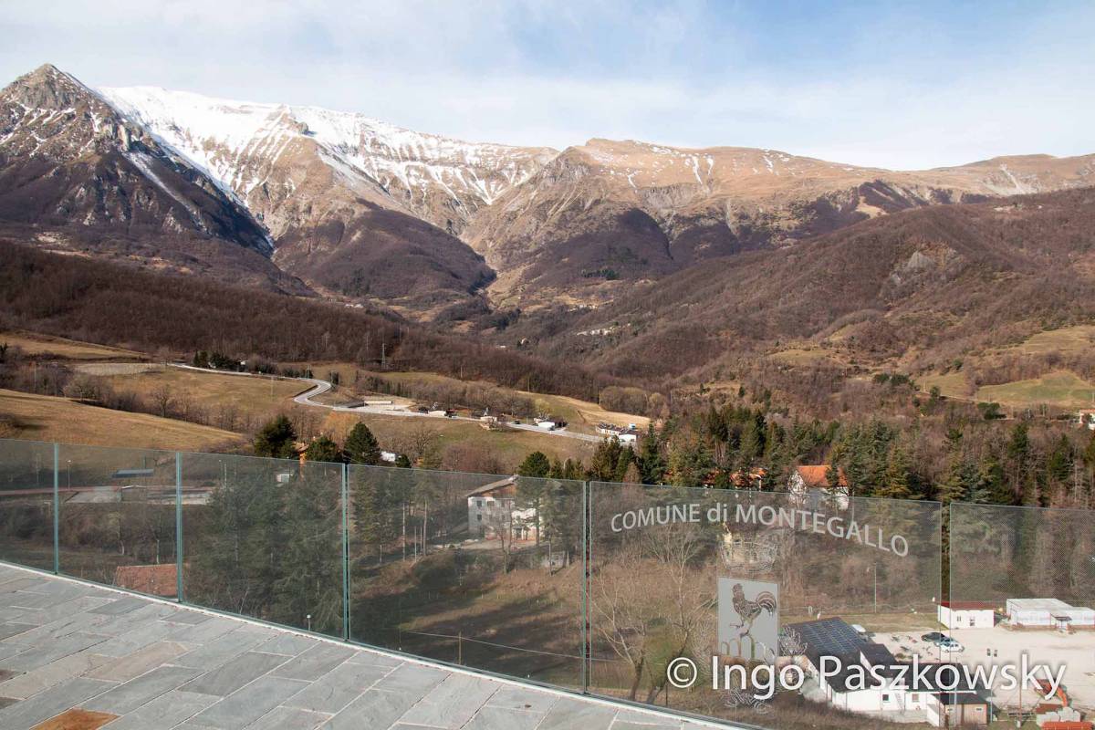 Blick auf die Sibillinischen Berge Montegallo