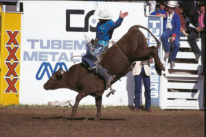 Beim Rodeo in Mount Isa kämpfen Rodeo-Profis um ein Preisgeld von über 125.000 Euro. Foto: Tourism Queensland
