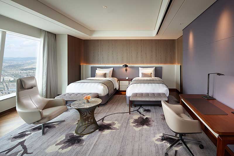 Seoul: Lotte World Tower mit Superlativen - im Himmel übernachten 22 Schlafzimmer mit Aussicht