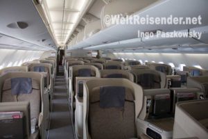 Wo sind die besten Sitzplätze im Flugzeug? 13 Business Class A380 Asiana Airlines. Foto: Ingo Paszkowsky