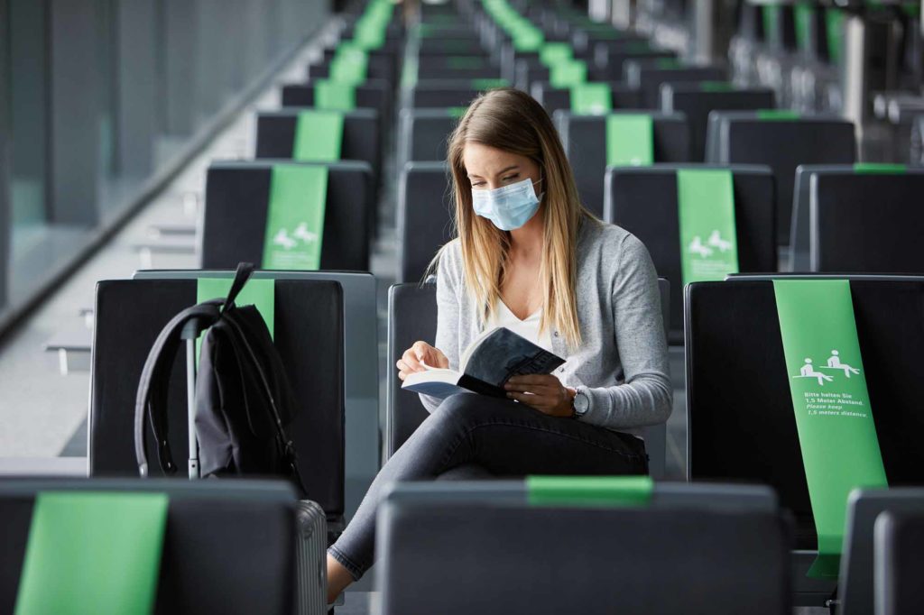 Das Tragen eines Mundschutzes ist in den Terminalanlagen verpflichtend / Foto: Lufthansa