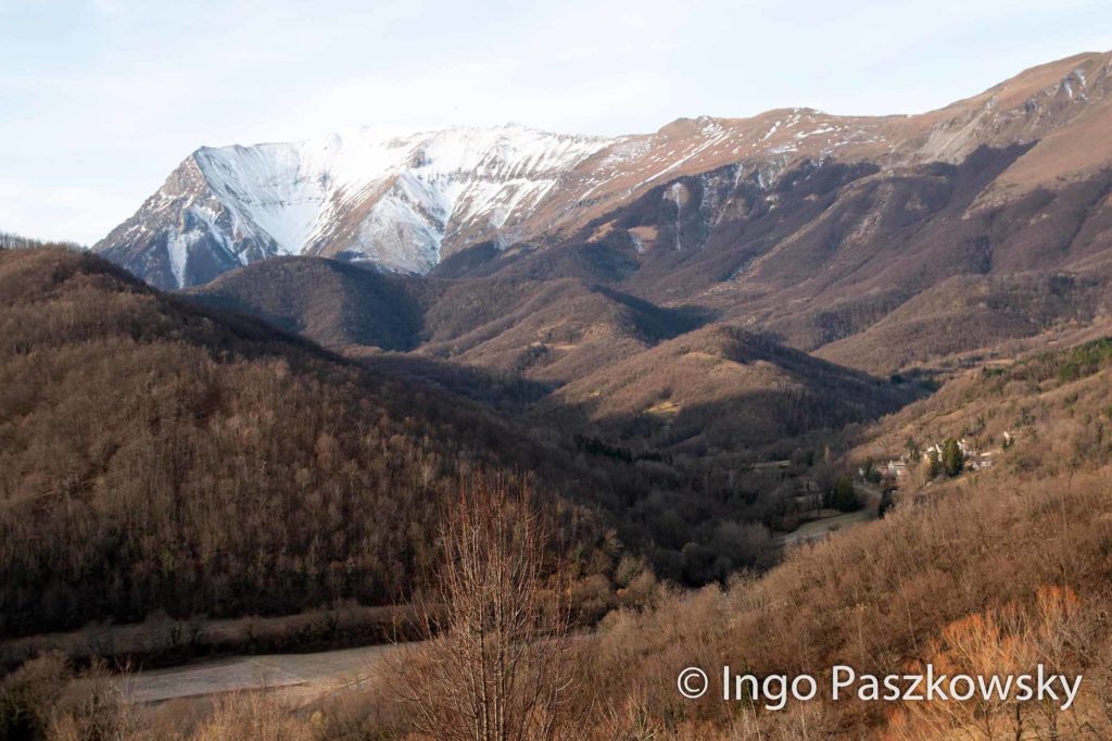 Ausblick vom Cittadella auf den Monte Vettore