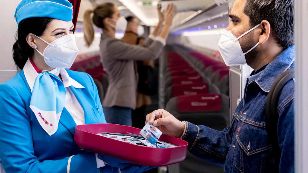 Eurowings setzt auf die Desinfektionsprodukte des Hygiene-Experten Sagrotan / Foto: Reckitt Deutschland