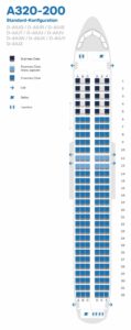 Sitzplatzanordnung A320-200