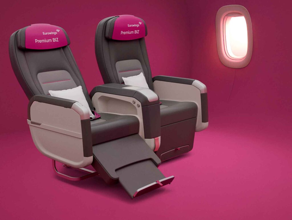 Steckbrief Eurowings: Flugzeuge, Kabinen und Services 4 weltreisendernet 250820 eurowings premium biz seat 1 250820