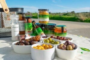 Viele Produkte mit Oliven