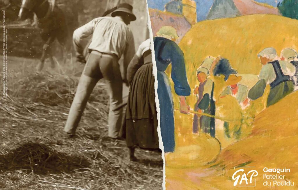 Collage aus Foto und Gemälde